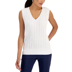 Best deal ⌛ Karen Scott 👩 Women's Painted Fans Printed Henley Top, Created For Macy's Warm Gold 😍