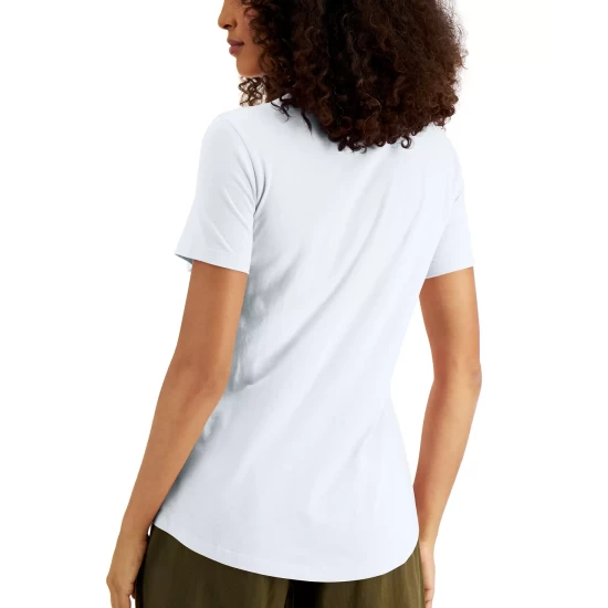Budget ๐ Karen Scott Pin-Tucked Scoop-Neck Top, Created For Macy's Bright White ๐ - Image 3