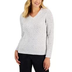 New ๐ Karen Scott Boat-Neck 3/4-Sleeve Top, Created For Macy's Chocolate โค๏ธ