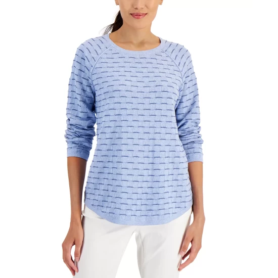 Buy โญ Karen Scott ๐ฉ Women's โ๏ธ Summer Blooms Printed Fleece Top, Created For Macy's Boca Blush ๐