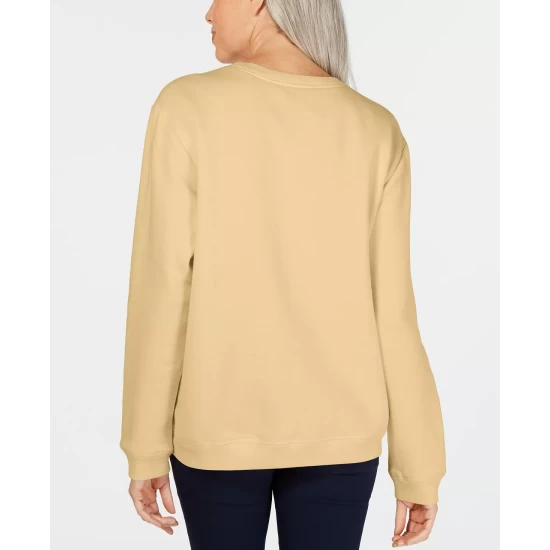 Promo ๐ Karen Scott Petite Fleece Crewneck Sweatshirt, Created For Macy's Marine Green ๐ - Image 12