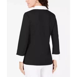 Deals 🛒 Karen Scott Petite Princess-Seam Zeroproof Zip-Front Vest, Created For Macy's Meridian Teal 🤩