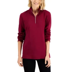 Best deal 🛒 Karen Scott 👩 Women's Pearlized Button Crewneck Cardigan, Created For Macy's Ks Merlot 👏