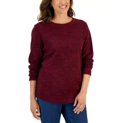 Cheap 👍 Karen Scott Long Sleeve Zip-Front Hoodie, Created For Macy's Malbec 🔥