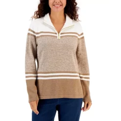 Best Sale ⭐ Karen Scott 👩 Women's Ribbed V-Neck Sweater, Created For Macy's Smoke Grey Heather 👍