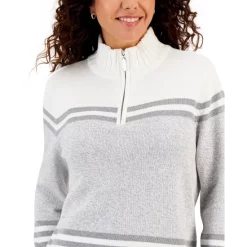 Best Sale 💯 Karen Scott Heathered Fleece Crewneck Sweatshirt, Created For Macy's Smoke Grey Heather ✨