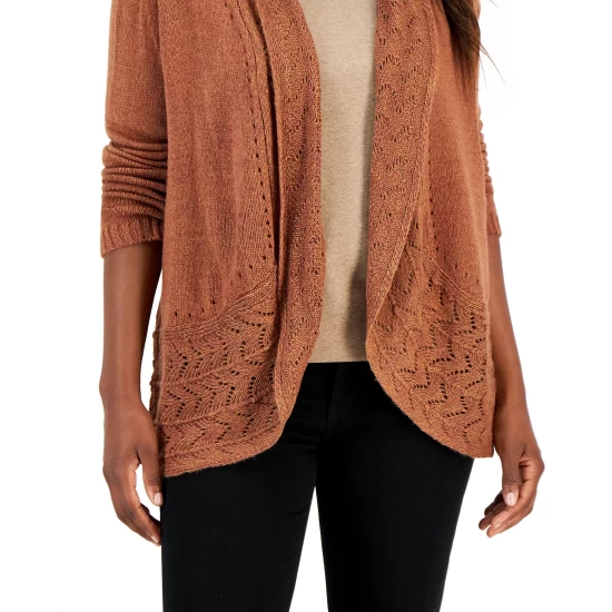 Best Pirce ๐ Karen Scott Petite Lovely Plaid Fleece Sweatshirt, Created For Macy's New Red Amore ๐คฉ