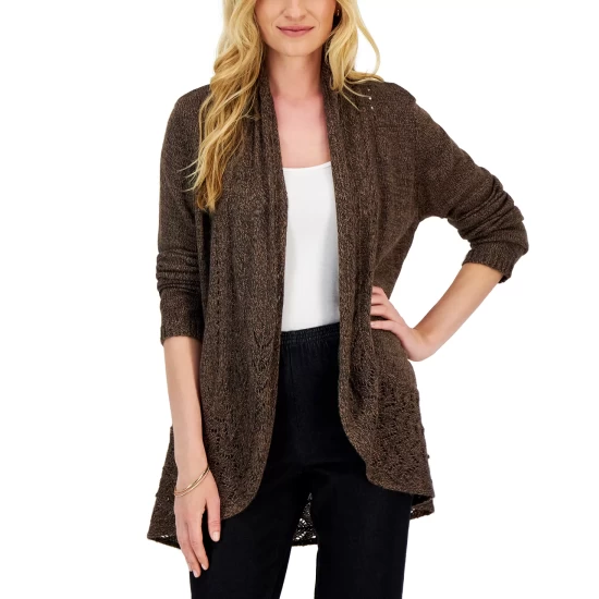 Best Pirce ๐ Karen Scott Petite Lovely Plaid Fleece Sweatshirt, Created For Macy's New Red Amore ๐คฉ - Image 3