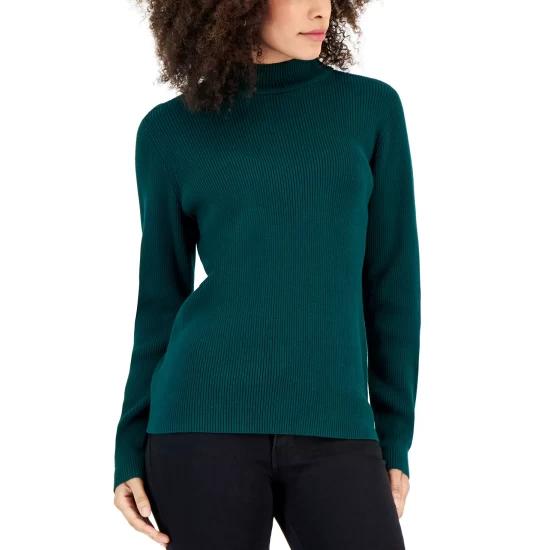 Best Sale ๐ Karen Scott ๐ฉ Women's Mock-Neck Sweater, Created For Macy's Soft Pink ๐ - Image 6