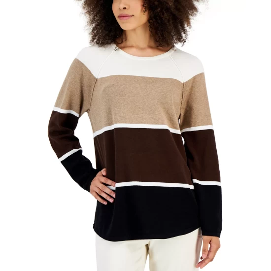 Discount 👍 Karen Scott Petite 3/4-Sleeve Henley 👕 Shirt, Created For Macy's Malbec 😀 - Image 3
