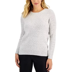 Best Pirce ⭐ Karen Scott Petite Mock Neck Zip-Back Sweater, Created For Macy's Merlot 🎁