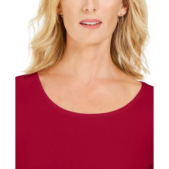 Cheapest 🔥 Karen Scott Petite Cowl Neck Tunic, Created For Macy's Teal Lake Marl ✨