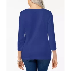 Wholesale 😀 Karen Scott Plus Metallic-Knit Sweater, Created For Macy's Red Marl 💯