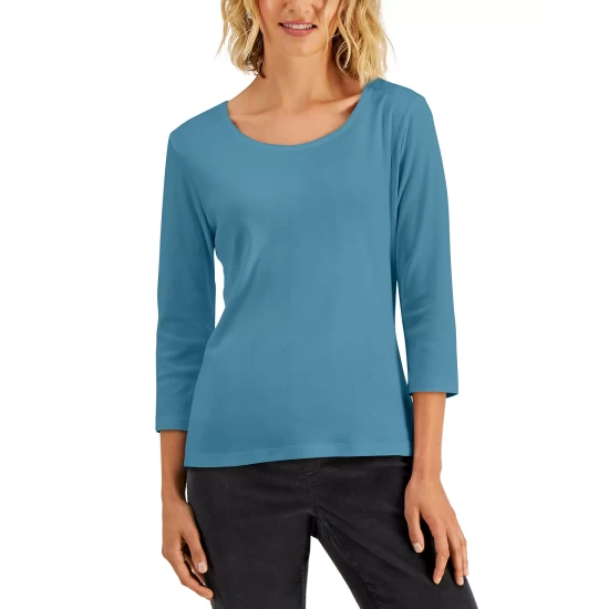 Promo ๐ฅ Karen Scott ๐ฉ Women's Blossom Cardigan, Created For Macy's Crescendo Blue โค๏ธ - Image 3