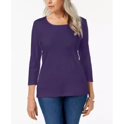 Brand new ๐ฅฐ Karen Scott ๐ฉ Women's USA Stars Tee, Created For Macy's Intrepid Blue โค๏ธ