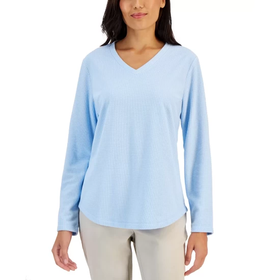 Top 10 ๐ Karen Scott Short Sleeve Scoop Neck Top, Created For Macy's Pebble ๐