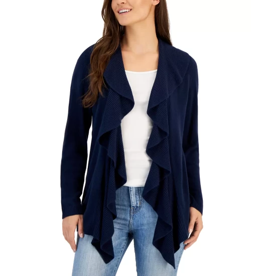 Budget 🛒 Karen Scott 👩 Women's Kristin Floral-Print Top, Created For Macy's Intrepid Blue 👍 - Image 2