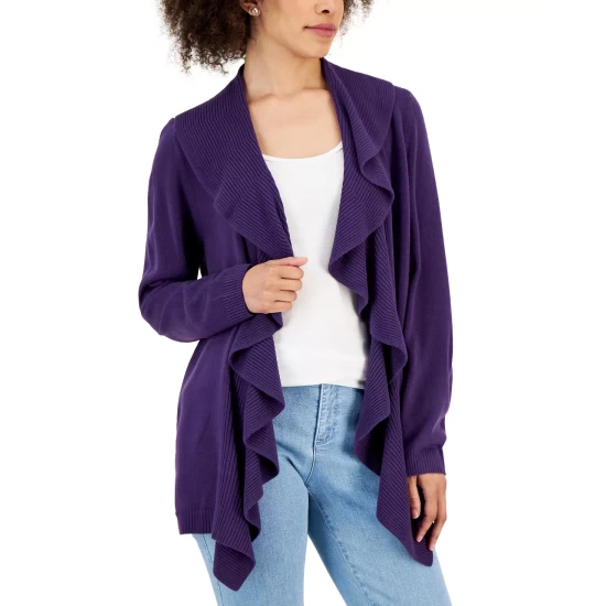 Budget 🛒 Karen Scott 👩 Women's Kristin Floral-Print Top, Created For Macy's Intrepid Blue 👍 - Image 3