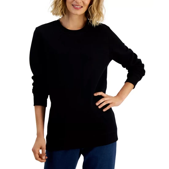 Outlet ๐งจ Karen Scott ๐ฉ Women's Fleece Sweatshirt, Created For Macy's Antique Mint ๐ - Image 2