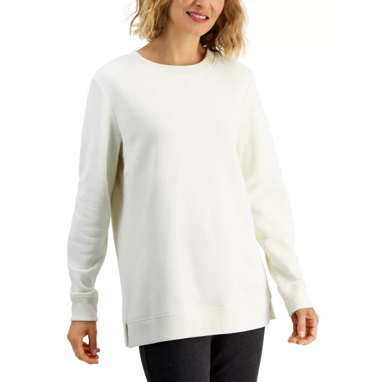 Outlet ๐งจ Karen Scott ๐ฉ Women's Fleece Sweatshirt, Created For Macy's Antique Mint ๐ - Image 8