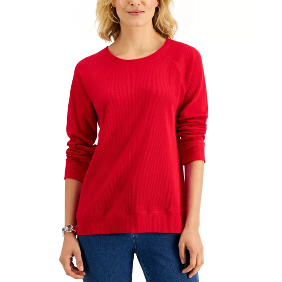 Best reviews of ๐ Karen Scott ๐ฉ Women's Paisley-Print Relaxed Scoop-Neck Top, Created For Macy's Bright White ๐ - Image 3