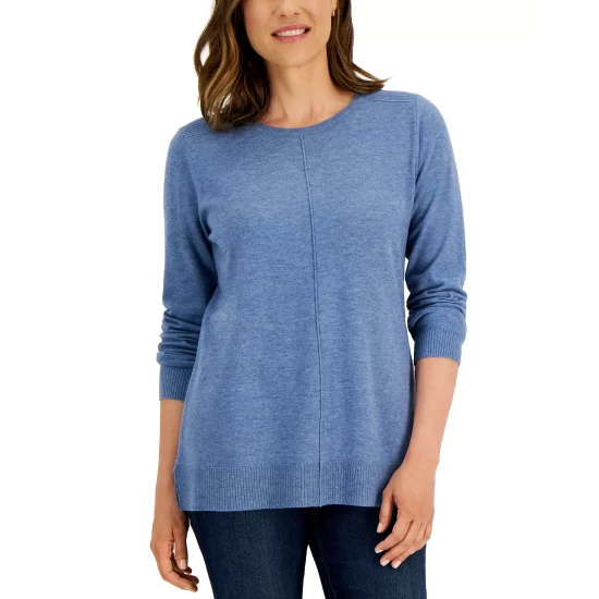 Budget 🔥 Karen Scott Plus Size Cardigan Sweater, Created For Macy's Charcoal Heather ⌛ - Image 3