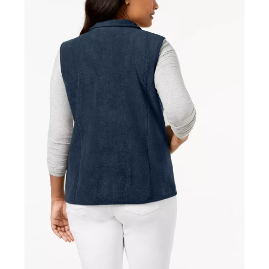 Promo ๐ Karen Scott Petite Fleece Crewneck Sweatshirt, Created For Macy's Marine Green ๐