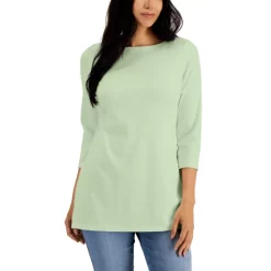 Deals 😉 Karen Scott Plus Size Embellished Top, Created For Macy's New Red Amore ❤️