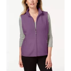 Best deal 👏 Karen Scott 👩 Women's Fleece Graphic Top, Created For Macy's Smoke Grey Heather 🎉