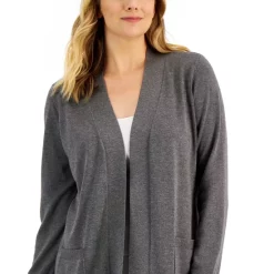 Wholesale 🎁 Karen Scott Petite Rose-Print Cardigan, Created For Macy's Crescendo Blue 🧨