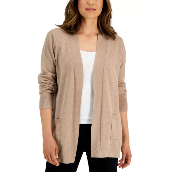 Wholesale ๐ Karen Scott Petite Rose-Print Cardigan, Created For Macy's Crescendo Blue ๐งจ - Image 2