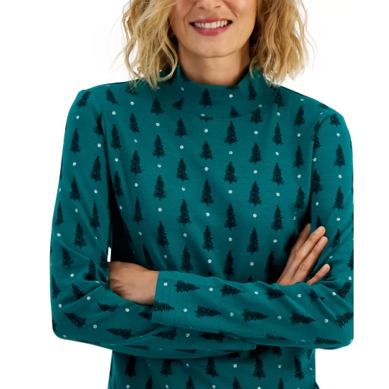 Wholesale 🛒 Karen Scott Plus Size Printed Sweatshirt, Created For Macy's Intrepid Blue 🤩 - Image 3