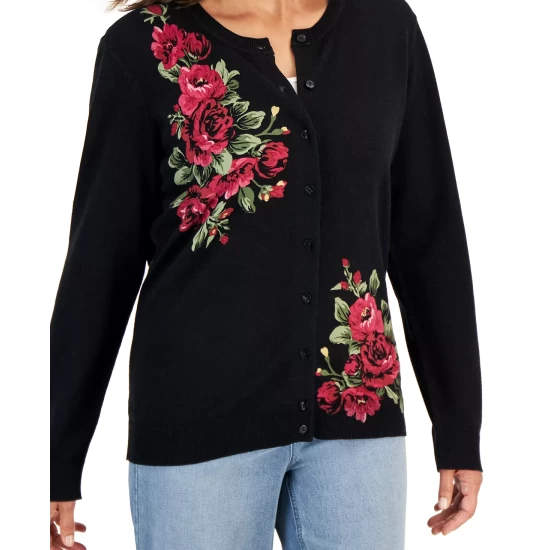 Best reviews of ๐ Karen Scott ๐ฉ Women's Gingham Blooms Printed Top, Created For Macy's New Red Amore ๐ - Image 3