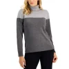 Deals ⌛ Karen Scott Petite Cable-Knit Mock-Neck Sweater, Created For Macy's Cassis ✔️