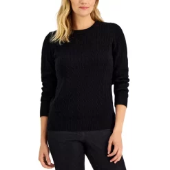 Brand new ๐ Karen Scott ๐ฉ Women's Cable-Knit Tunic Sweater, Created For Macy's Cassis ๐