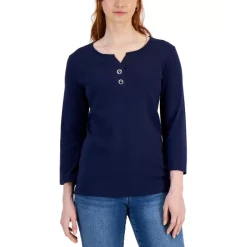 Cheap ๐ Karen Scott Plus Size Cable-Knit Crewneck Sweater, Created For Macy's Deep Black โค๏ธ