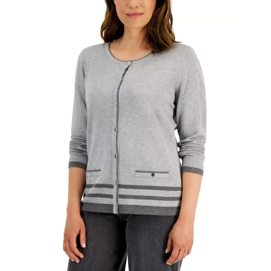 Budget 🎁 Karen Scott Plus Size Colorblock Turtleneck Sweater, Created For Macy's Sea Pink Malbec 🔔 - Image 3