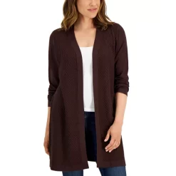 Best Pirce 💯 Karen Scott Plus Size Turbo Shawl-Collar Cardigan, Created For Macy's Beige Marl 😉