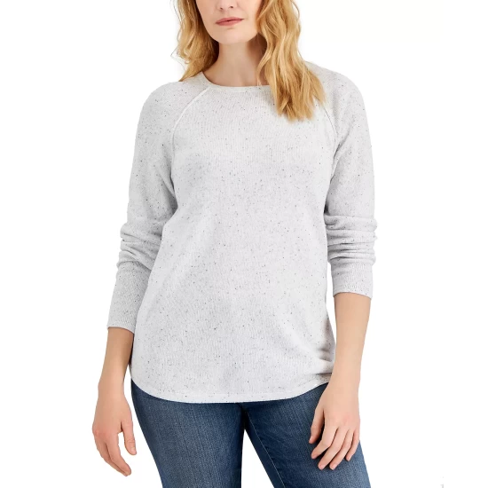 Discount 🌟 Karen Scott 👩 Women's Sweater, Created For Macy's Winter White Nep ❤️ - Image 2