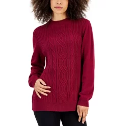 Best deal 👍 Karen Scott Petite Cotton Scoop-Neck Top, Created For Macy's New Red Amore ⭐
