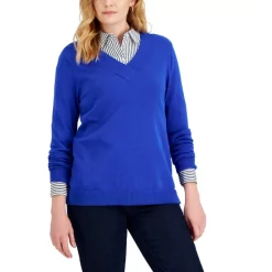 Brand new โจ Karen Scott Petite Sweetheart Keyhole Tank Top, Created For Macy's Deep Black ๐