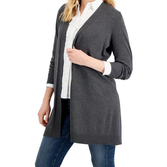 Deals ๐ฅ Karen Scott Cotton Cuffed-Sleeve ๐ Dress, Created For Macy's Bright White โ