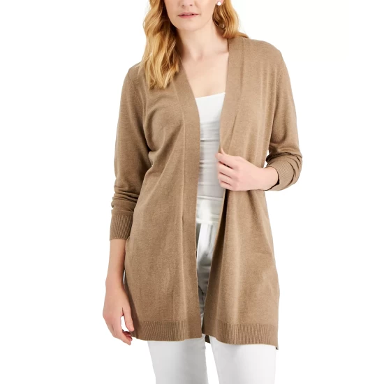 Deals ๐ฅ Karen Scott Cotton Cuffed-Sleeve ๐ Dress, Created For Macy's Bright White โ - Image 2