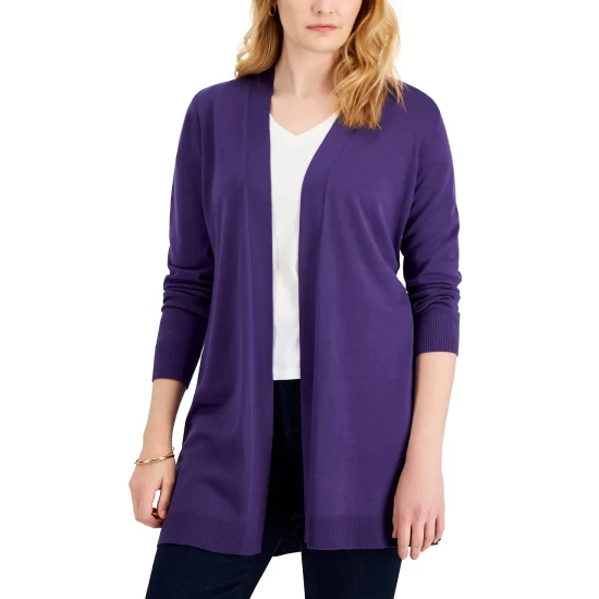 Budget 😀 Karen Scott 👩 Women's Open-Front Cardigan, Created For Macy's Malbec 🎉 - Image 8